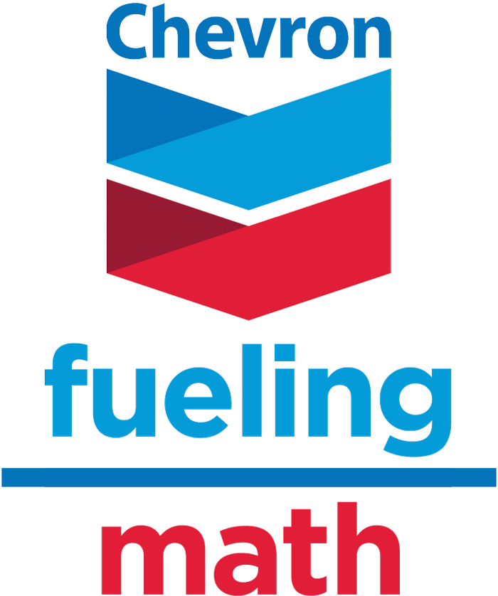 Chevron: fueling math logo